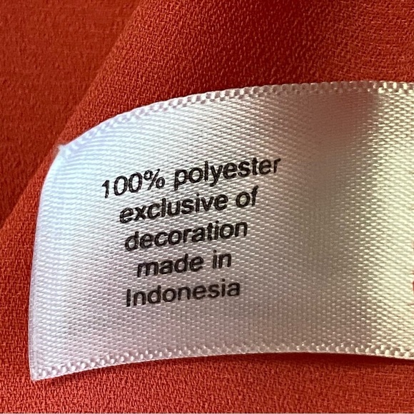 LANE BRYANT / Coral Pop Over Long Sleeve Blouse Size 26/28 - Picture 4 of 10